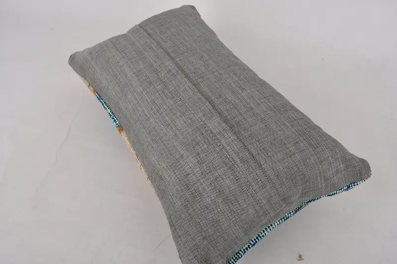 12x20 Blue Cushion Cover, Kilim Pillow, Handmade Kilim Cushion, Pillow for Sofa, Custom Pillow Case, Cushion Case, Lounge Throw Pillow Cover - 7
