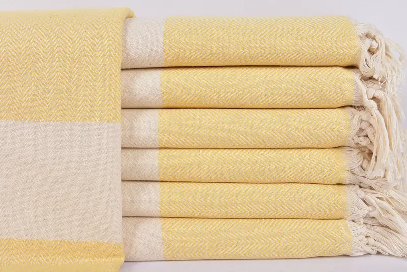 Organic Turkish towel, Bridesmaid Gift, Turkish Towel USA, Miami Bachelorette Party Favors, 70x40 Cotton Herringbone Towel, Bridal Shower Favor - 1