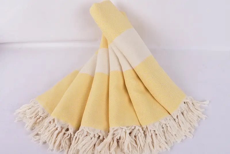 Organic Turkish towel, Bridesmaid Gift, Turkish Towel USA, Miami Bachelorette Party Favors, 70x40 Cotton Herringbone Towel, Bridal Shower Favor - 4