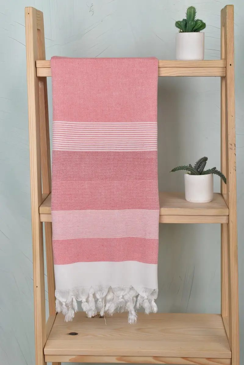 68x40 Cotton Striped Towel, Peshtemal Towel, Unique Gift, Turkish bath towel, Bachelorette Party Gifts Bridesmaids, Monogrammed Beach Towel - 8