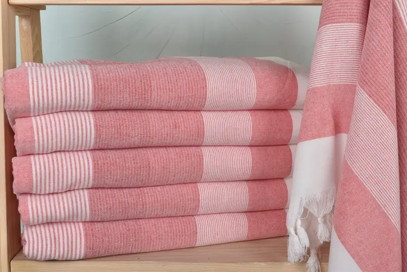 68x40 Cotton Striped Towel, Peshtemal Towel, Unique Gift, Turkish bath towel, Bachelorette Party Gifts Bridesmaids, Monogrammed Beach Towel - 2