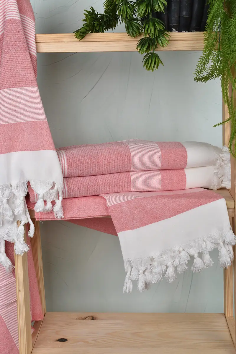 68x40 Cotton Striped Towel, Peshtemal Towel, Unique Gift, Turkish bath towel, Bachelorette Party Gifts Bridesmaids, Monogrammed Beach Towel - 6