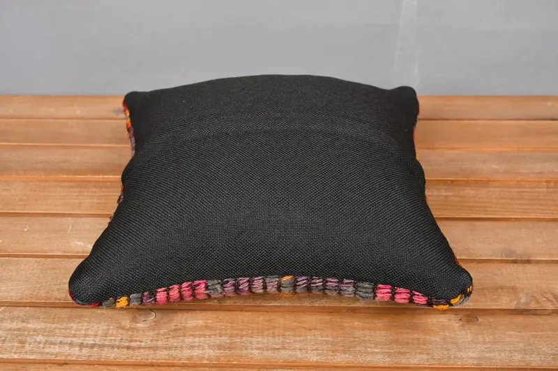 Boho Pillow Sham Cover, Gift Pillow, Ethnic Cushion, 12x12 Red Pillow, Throw Kilim Pillow, Christmas Pillow Cover, Cushion Cover - 5