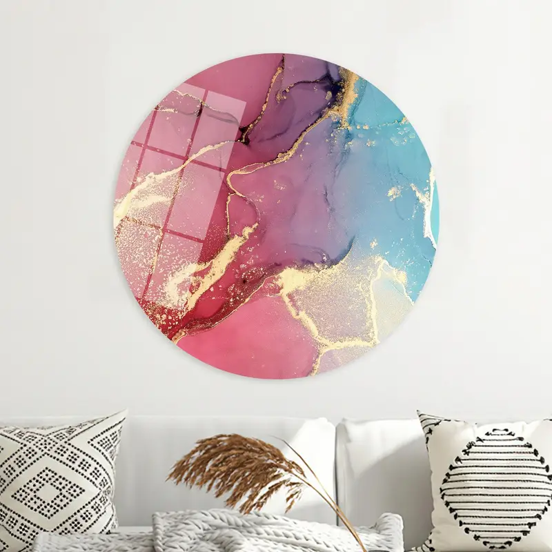 Zarif Baskılı Kanvas: Pembe Mermer, Mavi Mermer, Altın Mermer