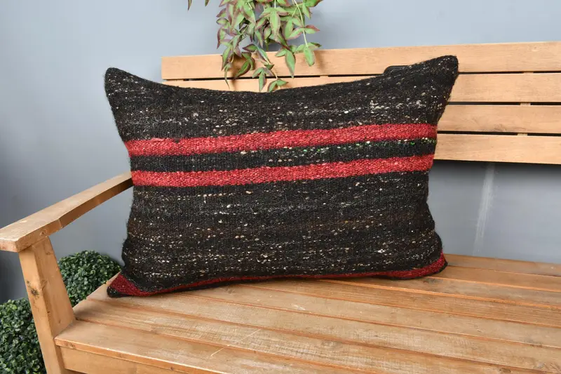 20x28 Brown Cushion Case, Pillow Sham, Handmade Kilim Cushion, Kilim Rug Cushion Case, Gift Pillow, Retro Throw Pillow Sham, Throw Kilim Pillow - 1
