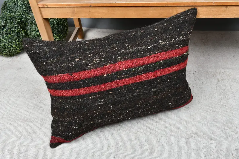 20x28 Brown Cushion Case, Pillow Sham, Handmade Kilim Cushion, Kilim Rug Cushion Case, Gift Pillow, Retro Throw Pillow Sham, Throw Kilim Pillow - 7