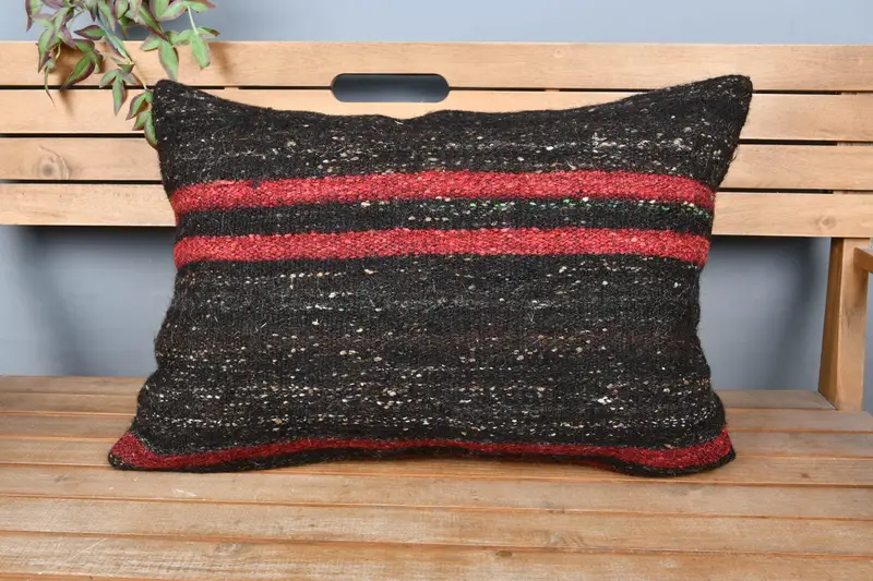 20x28 Brown Cushion Case, Pillow Sham, Handmade Kilim Cushion, Kilim Rug Cushion Case, Gift Pillow, Retro Throw Pillow Sham, Throw Kilim Pillow - 6