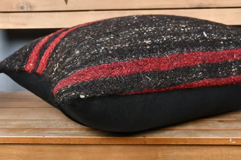 20x28 Brown Cushion Case, Pillow Sham, Handmade Kilim Cushion, Kilim Rug Cushion Case, Gift Pillow, Retro Throw Pillow Sham, Throw Kilim Pillow - 4
