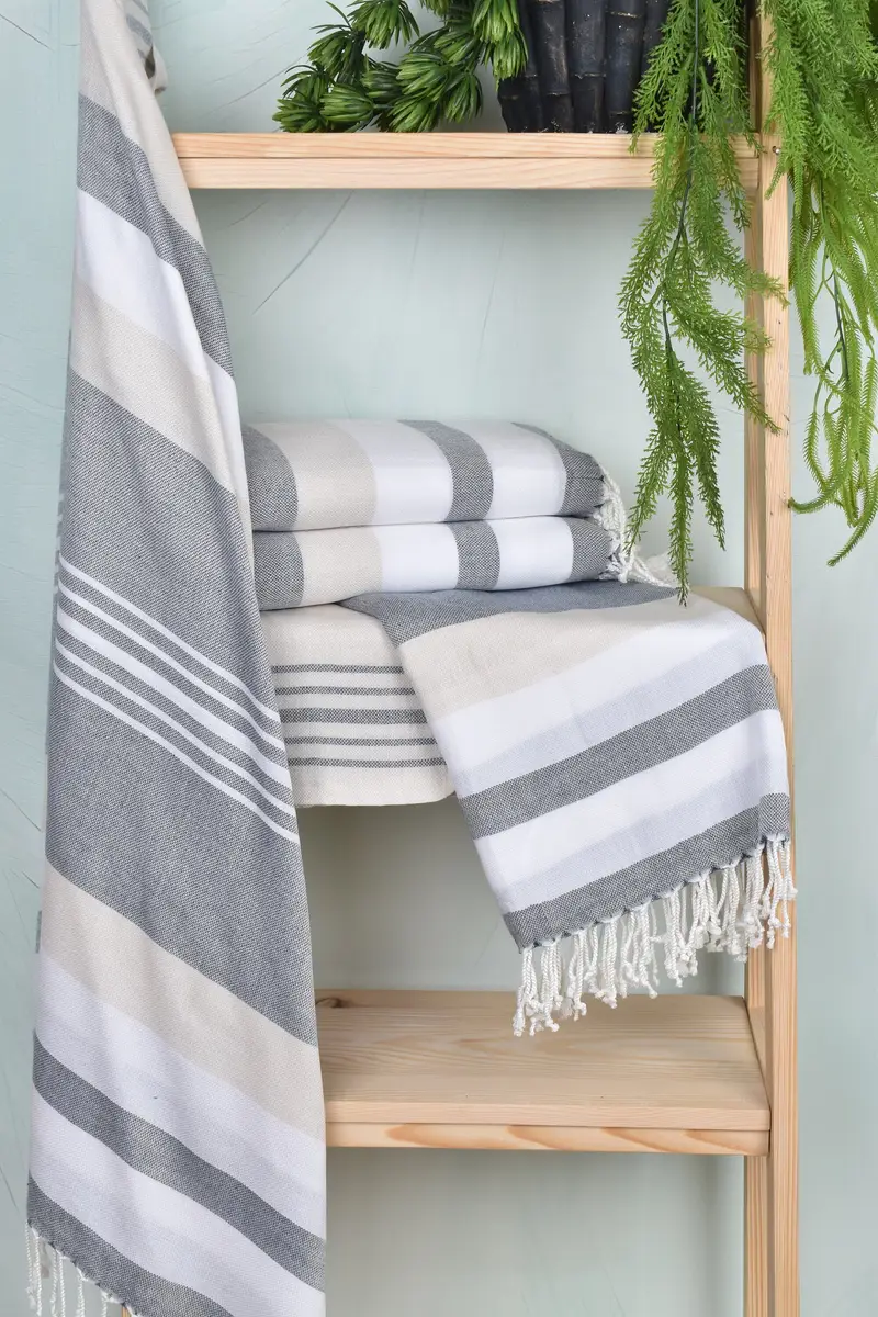 Personalised Gift, Fouta towel, 70x40 Cotton Striped Towel, Lightweight towel, Turkish bath towel, Personalized Towel Gift, Bachelorette Towel - 6