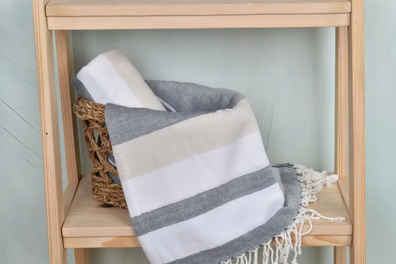 Personalised Gift, Fouta towel, 70x40 Cotton Striped Towel, Lightweight towel, Turkish bath towel, Personalized Towel Gift, Bachelorette Towel - 4