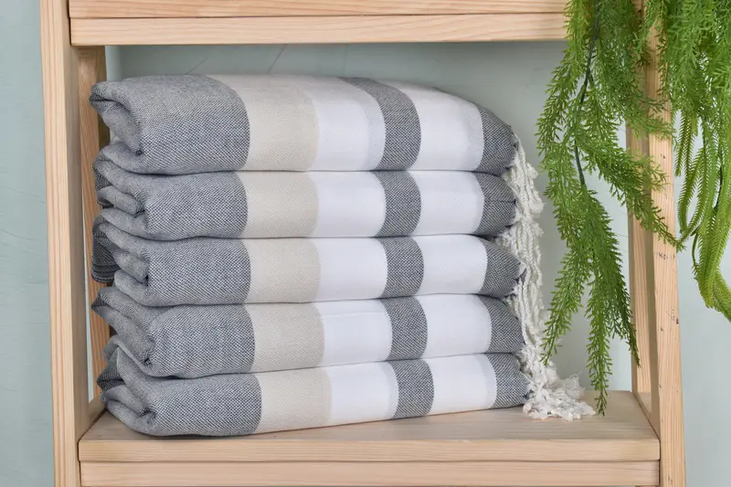 Personalised Gift, Fouta towel, 70x40 Cotton Striped Towel, Lightweight towel, Turkish bath towel, Personalized Towel Gift, Bachelorette Towel - 1