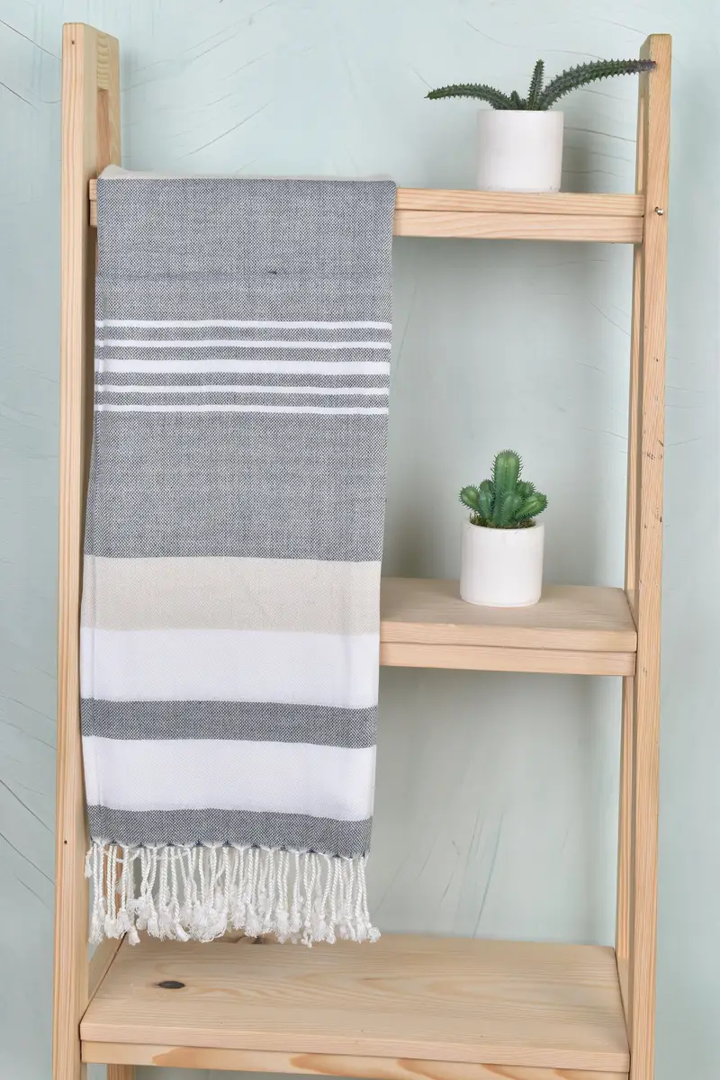 Personalised Gift, Fouta towel, 70x40 Cotton Striped Towel, Lightweight towel, Turkish bath towel, Personalized Towel Gift, Bachelorette Towel - 8