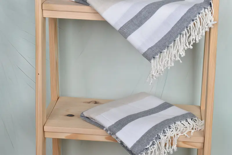 Personalised Gift, Fouta towel, 70x40 Cotton Striped Towel, Lightweight towel, Turkish bath towel, Personalized Towel Gift, Bachelorette Towel - 5