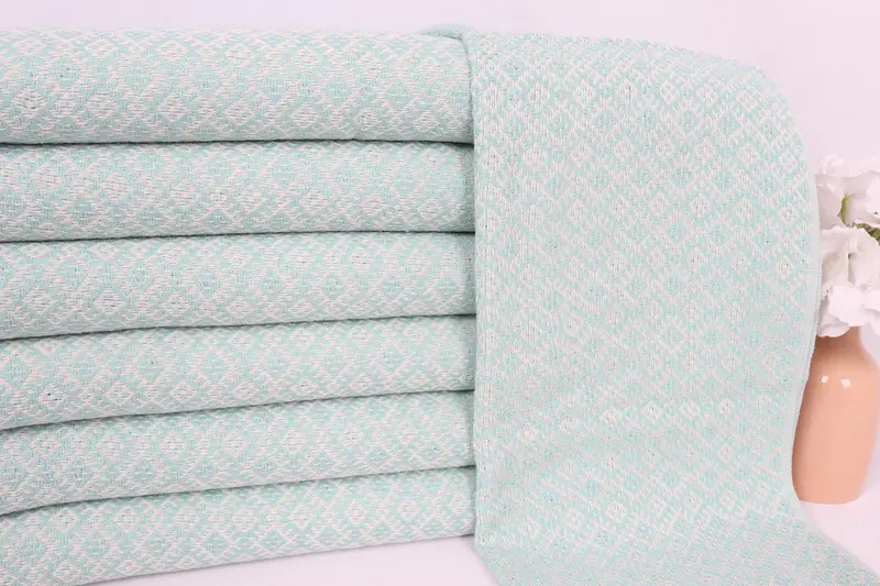 38x20 Cotton Diamond Towel, Monogram Towels, Bridal Shower Gifts, Bathroom Towels, Wedding Favors, Turkish Tea Towel, Beach Theme Bachelorette Party - 2
