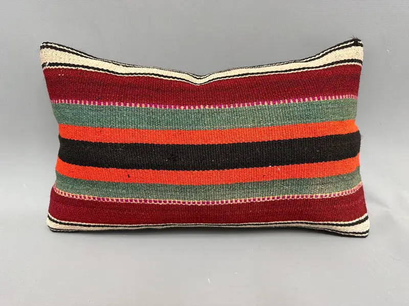 12x20 Red Cushion Cover, Vintage Pillow, Pillow for Sofa, Indoor Cushion, Bed Pillow Cover, Handwoven Pillow Case, Cushion, Pillow for Couch - 4