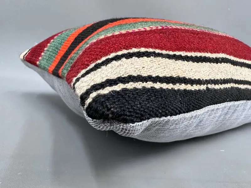 12x20 Red Cushion Cover, Vintage Pillow, Pillow for Sofa, Indoor Cushion, Bed Pillow Cover, Handwoven Pillow Case, Cushion, Pillow for Couch - 6