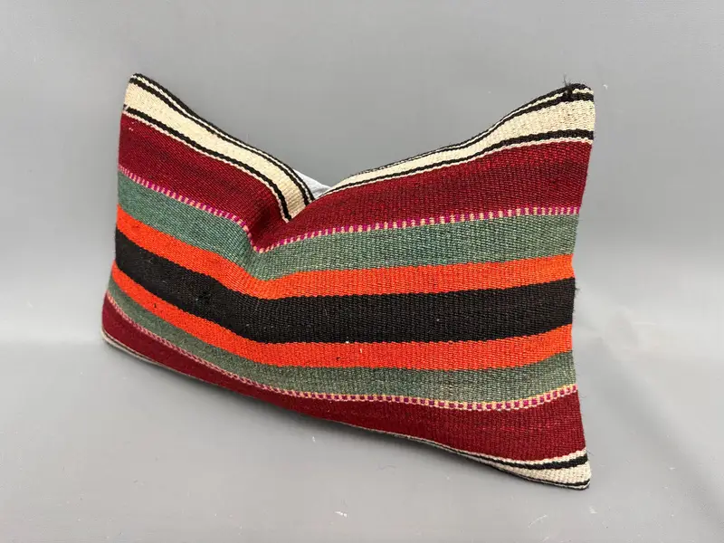 12x20 Red Cushion Cover, Vintage Pillow, Pillow for Sofa, Indoor Cushion, Bed Pillow Cover, Handwoven Pillow Case, Cushion, Pillow for Couch - 3
