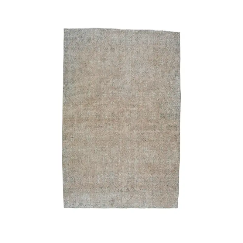 Alfombra vintage de gran tamaño 6,9x10,6 pies, alfombra de lana turca marroquí gris - 1