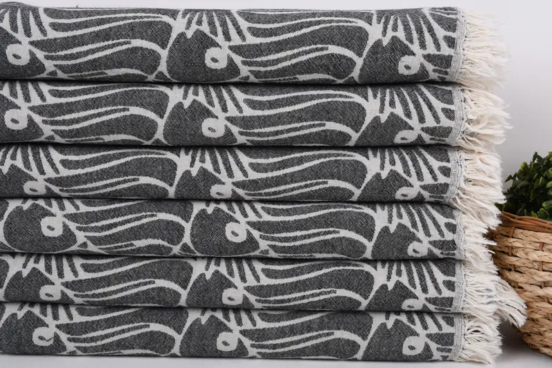 Bachelorette Party Favors, Gift Towel, Girls Weekend Favors, 70x36 Cotton Fish Design Towel, Beach Towel Bulk, Bridal Shower Favors, Holiday Towel - 3