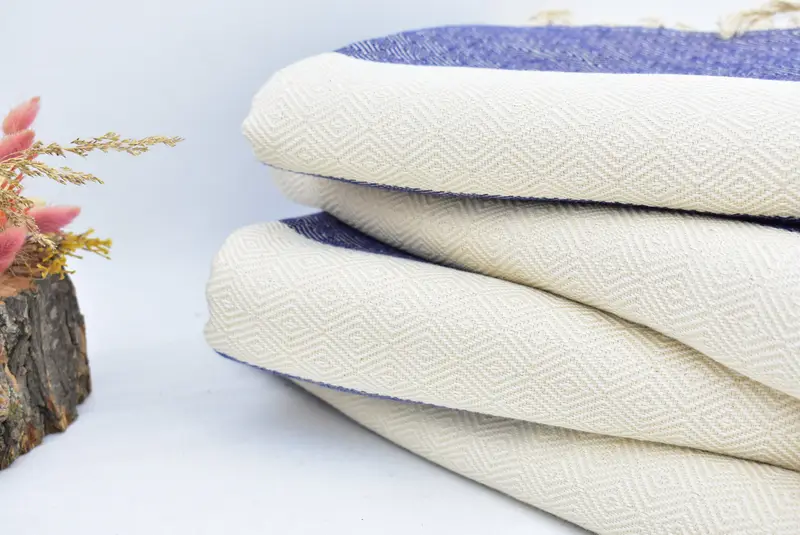 Woven Blanket, Turkish Cotton Blanket, Bedspread, Custom Wedding Gifts, 92x80 Cotton Diamond Towel, Bachelor Bachelorette Party Favors - 2