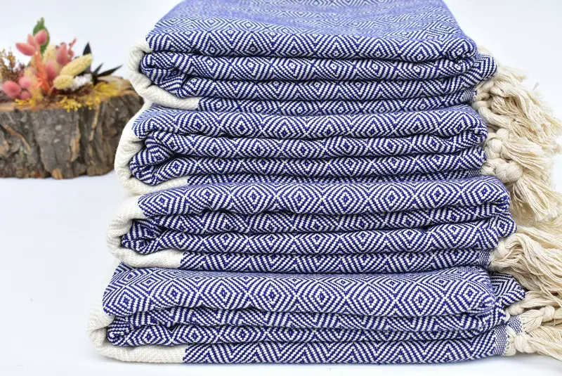 Woven Blanket, Turkish Cotton Blanket, Bedspread, Custom Wedding Gifts, 92x80 Cotton Diamond Towel, Bachelor Bachelorette Party Favors - 3