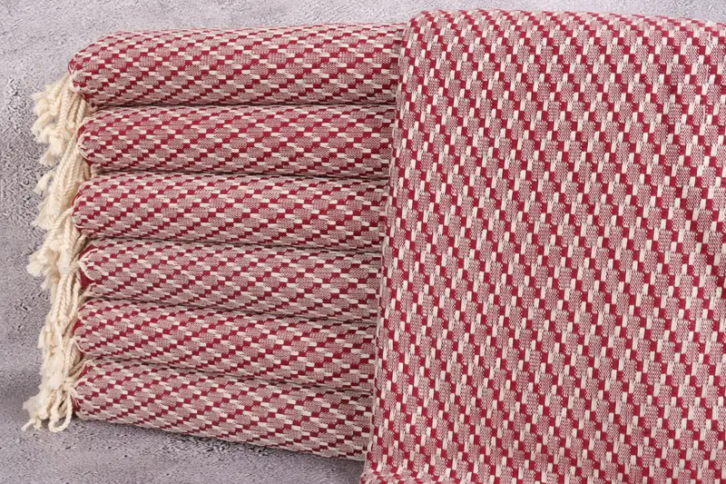 68x40 Cotton Geometric Towel, Embroidered Turkish Towel, Handmade Gift, Wedding Shower Gift, Bridemaids Beach Towel, Custom Towel, Quick-dry towel - 1