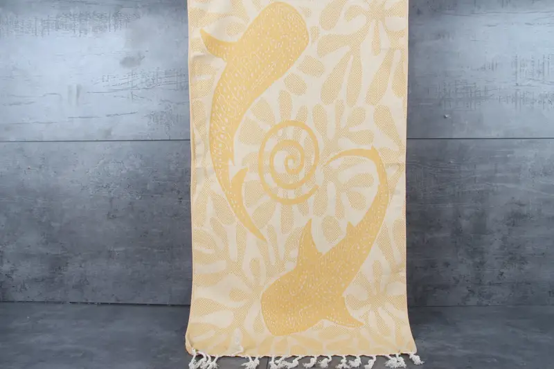 Monogrammed Hand Towel, Best Wedding Gift, 40x18 Cotton Whale Design Towel, Xmas Gifts, Bathroom Towels, Monogram Hand Towel, Custom Tea Towel - 8