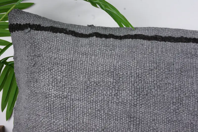 16x48 Gray Cushion Case, Vintage Kilim Pillow, Turkish Kilim Pillow, Boho Pillow, Decorative Bolster Cushion Case, Cushion Case, Authentic Cushion - 2