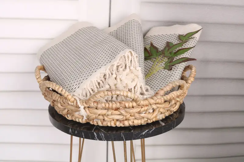 Best lightweight Turkish towel for travel USA, Embroidered Towel, Bathroom Towel, Quick-dry towel, 70x40 Cotton Polka Dot Towel, Sand-free towel - 5