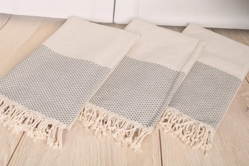 Best lightweight Turkish towel for travel USA, Embroidered Towel, Bathroom Towel, Quick-dry towel, 70x40 Cotton Polka Dot Towel, Sand-free towel - 6