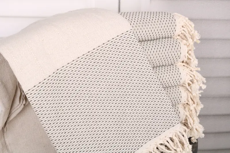 Best lightweight Turkish towel for travel USA, Embroidered Towel, Bathroom Towel, Quick-dry towel, 70x40 Cotton Polka Dot Towel, Sand-free towel - 1