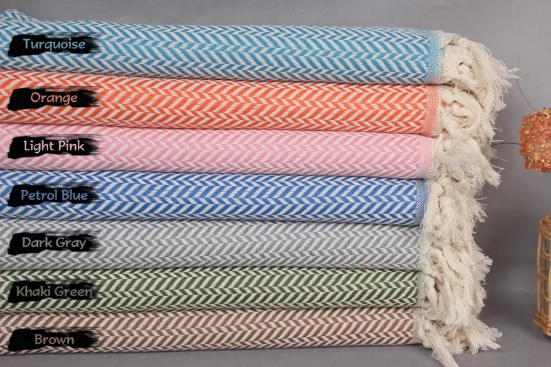 Large Beach Towel Personalized, Absorbent Turkish towel, Personalized Wedding Gift, 70x40 Cotton Chevron Towel, House Warming Gift, Beach Towel Gift - 2