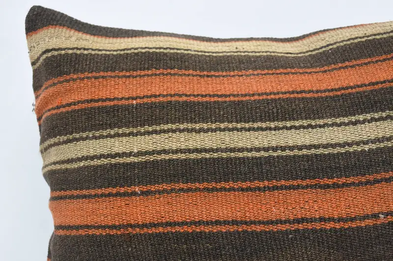 20x20 Brown Pillow, Gift Pillow, Morroccon Kilim Cushion Pillow, Vintage Pillow, Cushion Case, Ethnic Cushion Case, Pillow for Sofa - 2