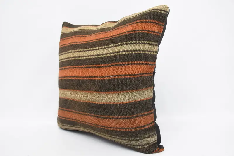 20x20 Brown Pillow, Gift Pillow, Morroccon Kilim Cushion Pillow, Vintage Pillow, Cushion Case, Ethnic Cushion Case, Pillow for Sofa - 4