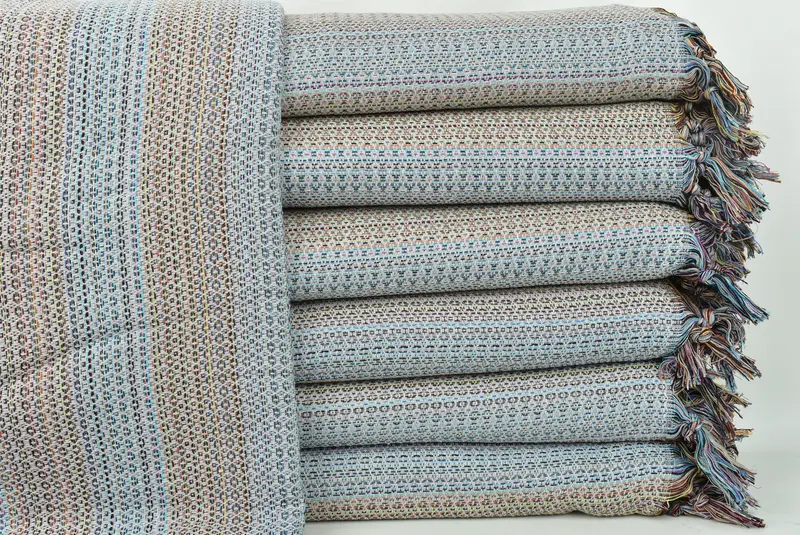 Wedding Favors, Boho Throw Blankets, Gift For Bride, Turkish Bedspread, Housewarming Gift, 90x88 Cotton Colorful Diamond Towel, Family Gift Basket - 1