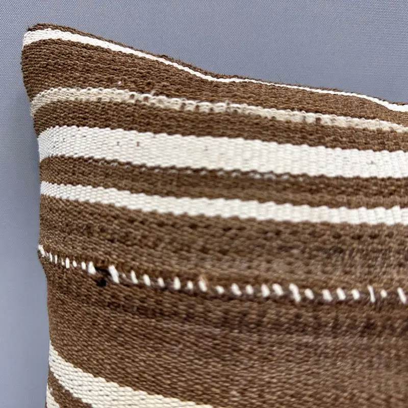 Pillow Case, Shabby Chic Pillow Sham, Bright Pillow Case, Vintage Kilim Throw Pillow, Home Decor Pillow, Gift Pillow, 12x12 Brown Pillow - 5