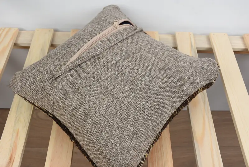 12x12 Brown Cushion, Ethnic Pillow Case, Handmade Kilim Cushion, Kilim Cushion Sham, Wholesale Cushion Cover, Cushion Cover, Kilim Pillow - 8