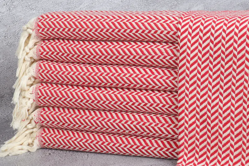36x18 Cotton Chevron Towel, Turkish Tea Towel, Wedding Gift Kitchen Towel, Bridal Party Gifts, Personalized Gifts, Personalized Hand Towel - 1