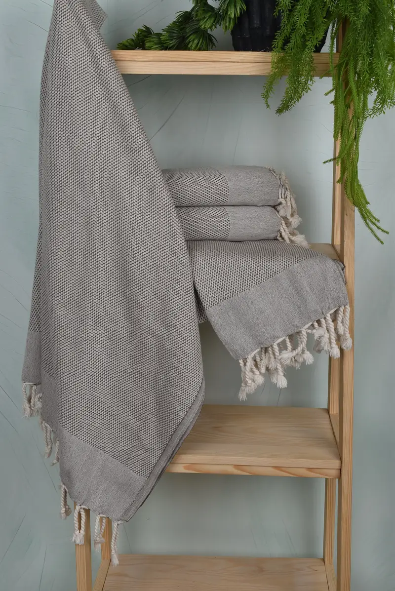 Handmade Turkish hammam towel, Hammam towel, 70x40 Cotton Geometric Towel, Embroidery Towels, Bachelorette Towel, Sand-free towel, Organic towel - 6