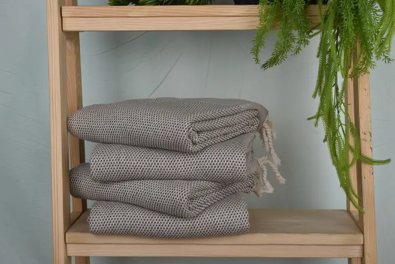 Handmade Turkish hammam towel, Hammam towel, 70x40 Cotton Geometric Towel, Embroidery Towels, Bachelorette Towel, Sand-free towel, Organic towel - 7