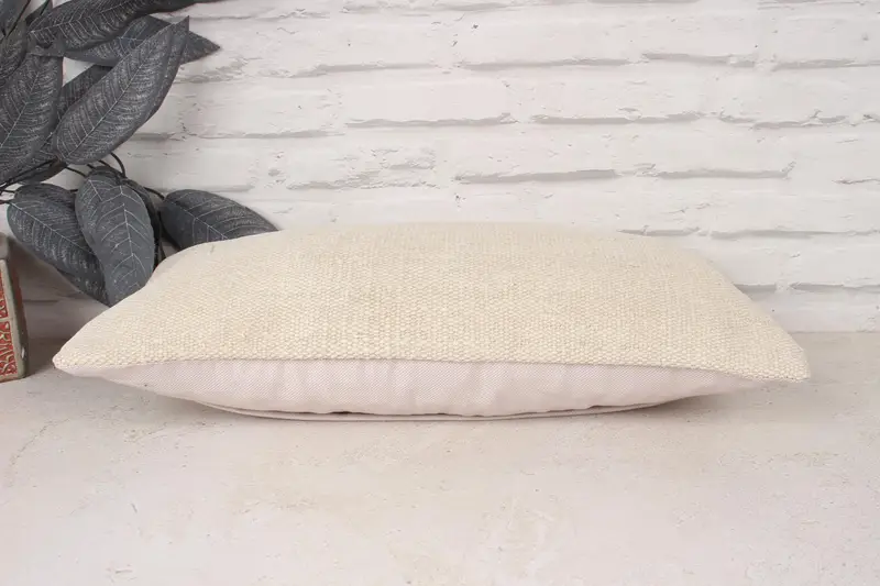 Pillow for Sofa, Accent Throw Pillow, 10x20 White Pillow, Pillow Sham, Interior Designer Pillow, Kilim Pillow, Yoga Cushion Cover - 5