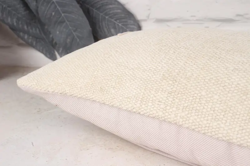 Pillow for Sofa, Accent Throw Pillow, 10x20 White Pillow, Pillow Sham, Interior Designer Pillow, Kilim Pillow, Yoga Cushion Cover - 6