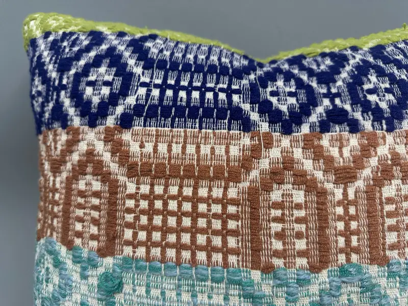 Handmade Pillow Cover, Pillow for Sofa, Boho Pillow, 18x18 Green Pillow Case, Vintage Pillow, Pillow Sham, Ethnic Pillow Cover Cushion Cover - 5