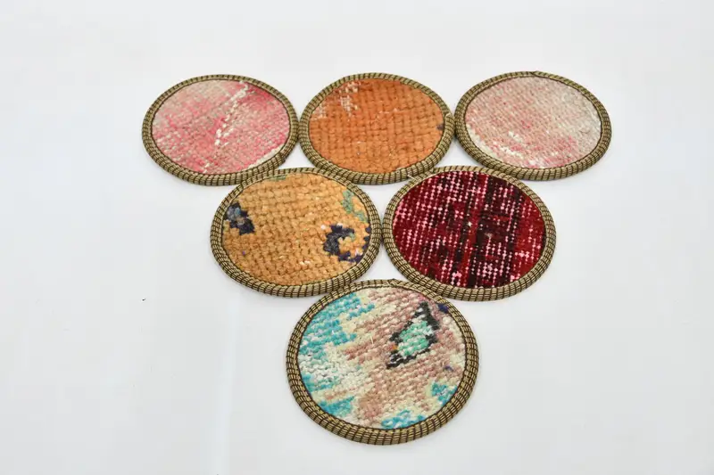 ボヘミアンラウンドコースター、オレンジとレッドのコースター