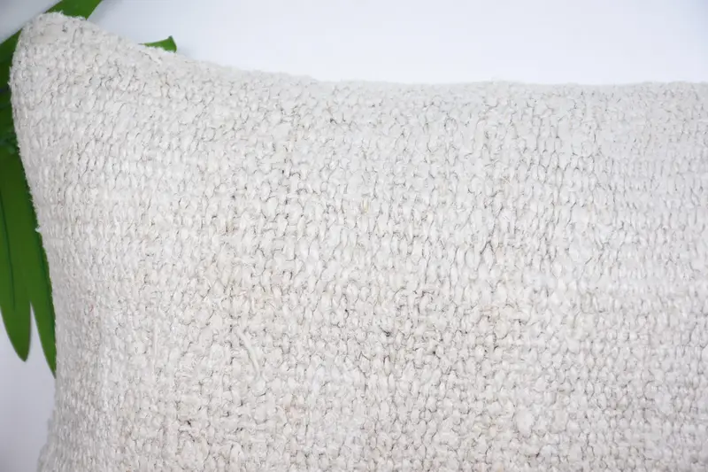 Cushion Case, Pillow for Couch, Accent Pillow Case, Bright Pillow Sham, 10x20 White Pillow, Kilim Pillow, Ethnical Kilim Rug Pillow - 2