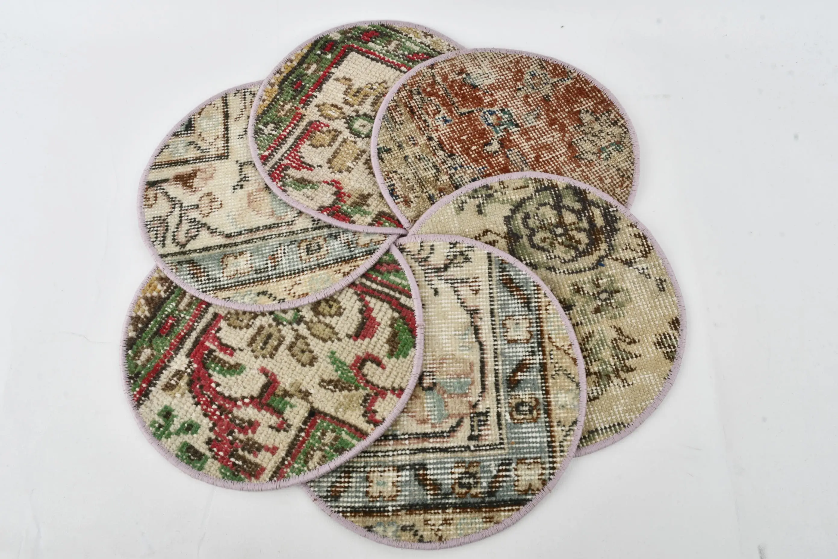 Elegant Green and Beige Placemats, Premium Non-Slip Dining Decor - 1