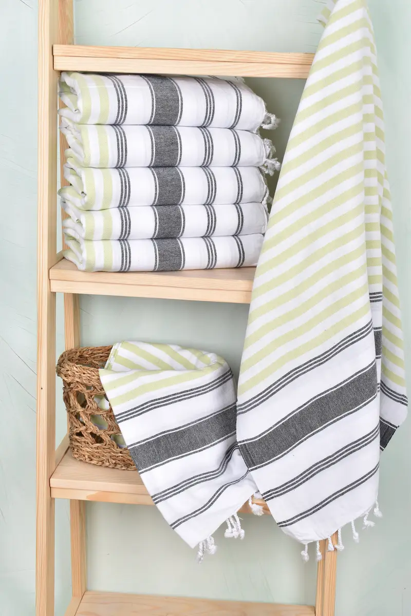 Personalized Gift For Him, 70x40 Cotton Striped Towel, Bachelor Bachelorette Party Favors, Yoga Towel, Monogram Beach Towel, Handmade Gift - 3