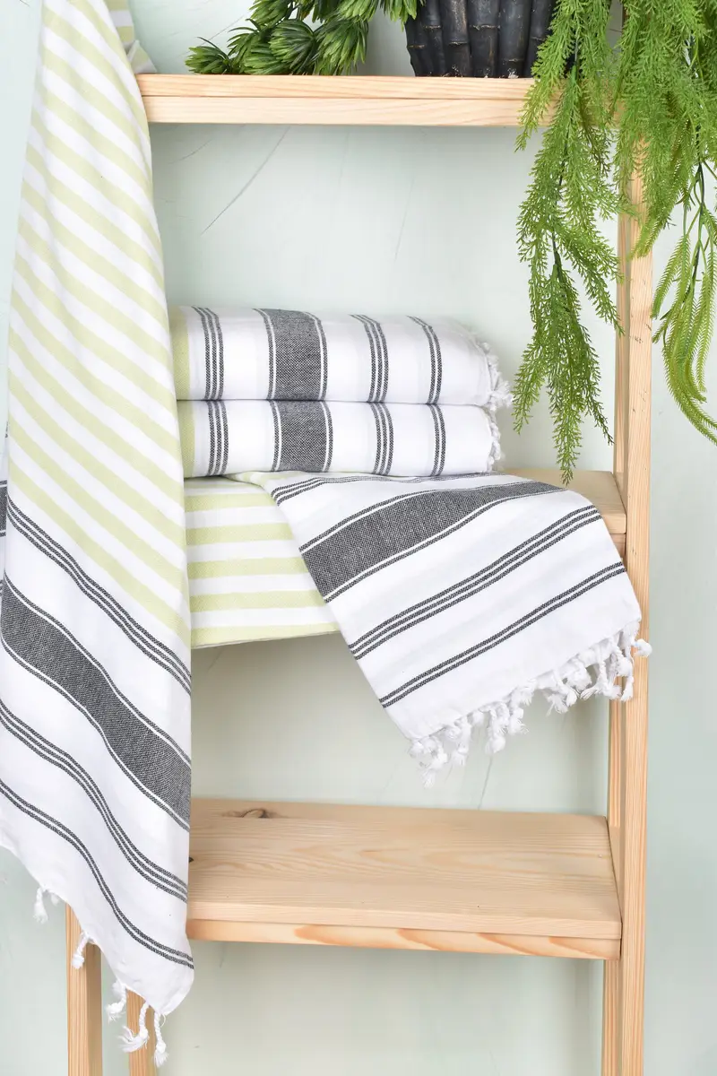 Personalized Gift For Him, 70x40 Cotton Striped Towel, Bachelor Bachelorette Party Favors, Yoga Towel, Monogram Beach Towel, Handmade Gift - 6