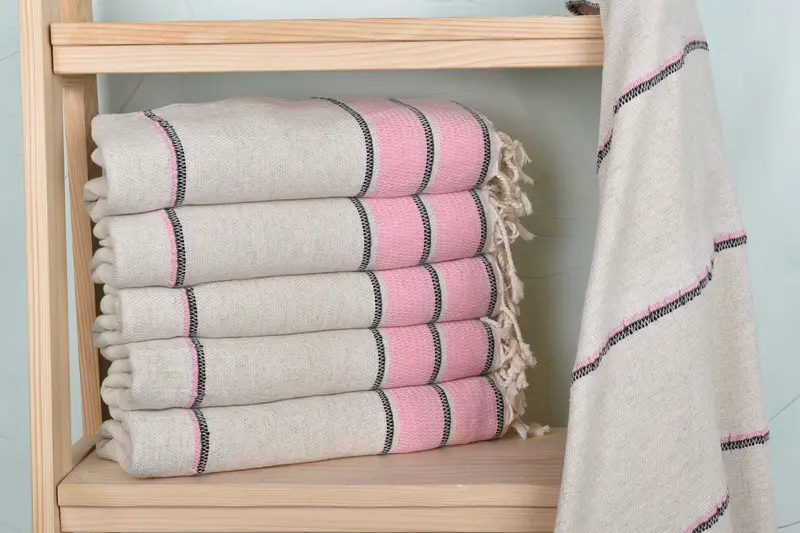 Wedding Day Gift For Bride, Peshtemal Towel, 70x36 Linen Striped Towel, Personalized Turkish Towel, Bridesmaid Gifts, Bridesmaid Gift Towel - 2