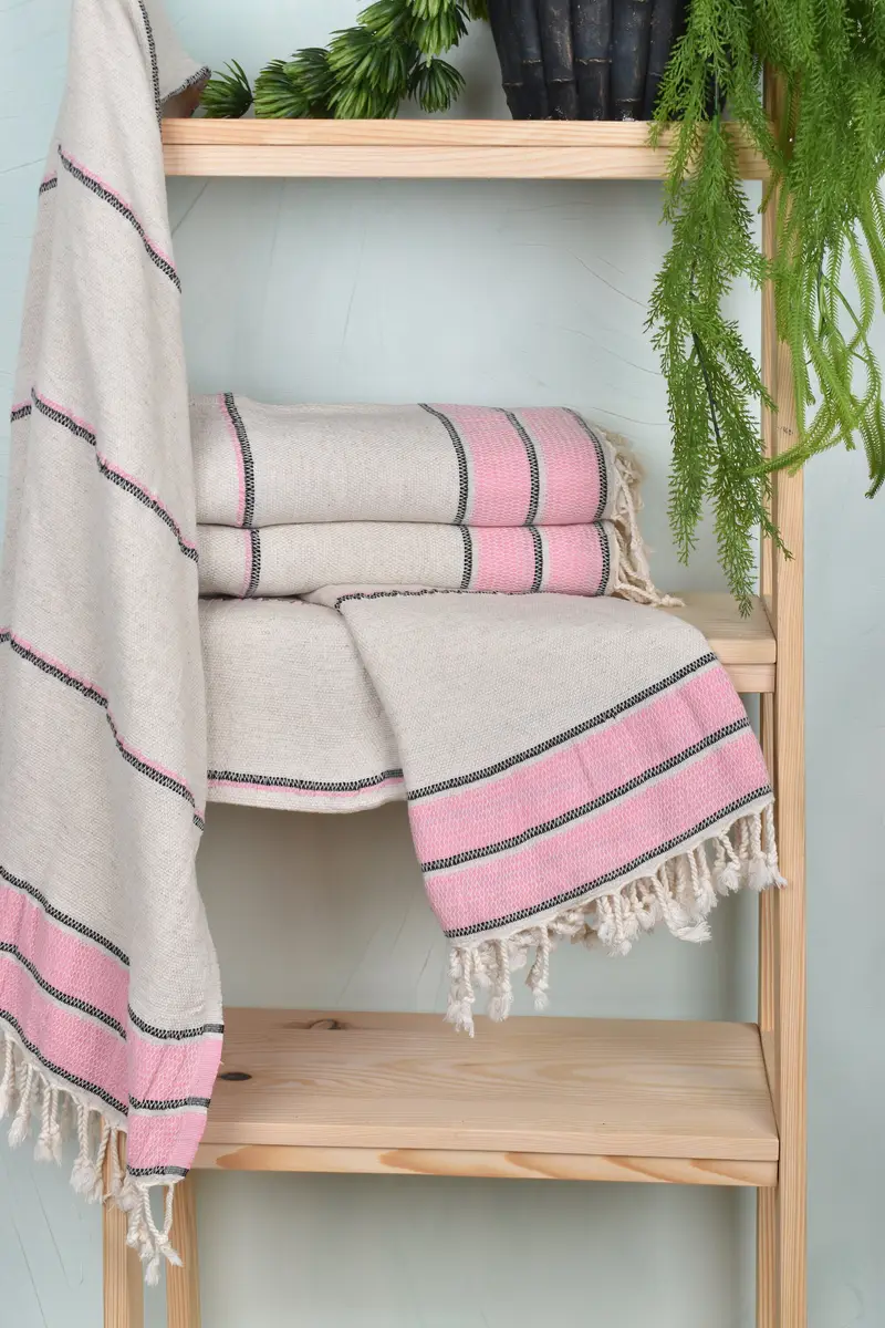 Wedding Day Gift For Bride, Peshtemal Towel, 70x36 Linen Striped Towel, Personalized Turkish Towel, Bridesmaid Gifts, Bridesmaid Gift Towel - 6